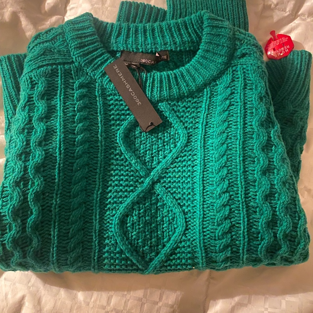 Malo Cashmere Cable Knit Wool & Cashmere-Blend Sweater - Picture 7 of 16